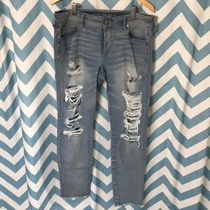 Skinny American eagle ripped jeans